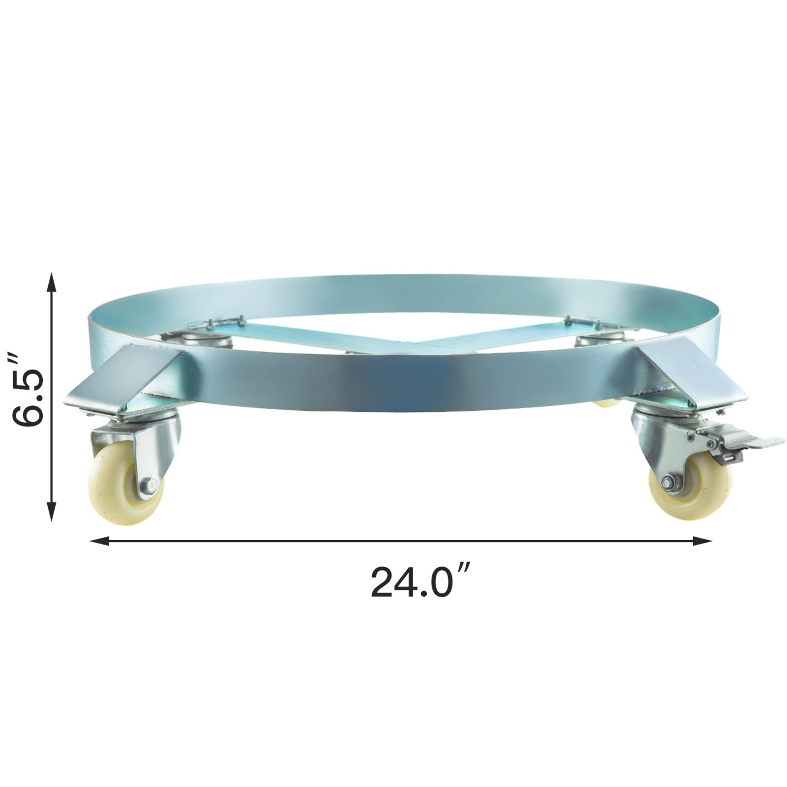 55 Gallon Drum Dolly Barrel Cart 4 Zwenkwielen Stabiliteit Olievat Grijze Fabrieken