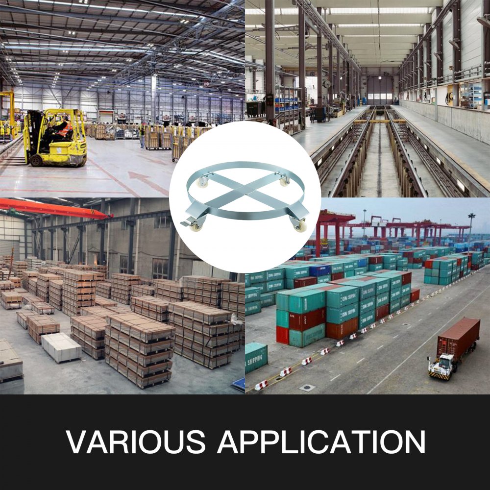 Vevor Olie Vat-transport, Olie Vat-platformwagens, Olie Vat Trolly55 Gallon 4 Rous