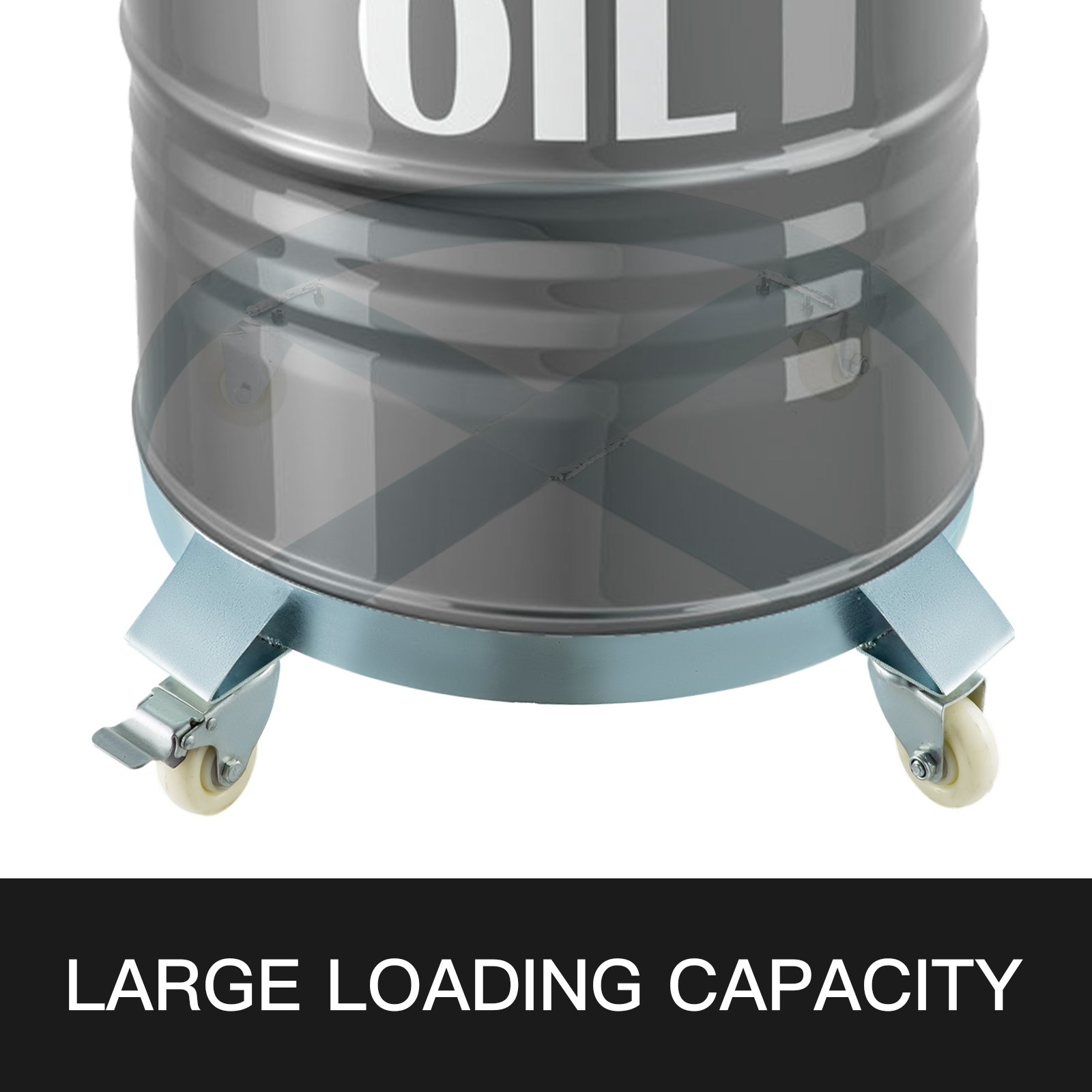 Vevor Olie Vat-transport, Olie Vat-platformwagens, Olie Vat Trolly55 Gallon 4 Rous