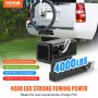 VEVOR hitch adapter on suv with bike rack, 4000 lbs towing capacity, solid carbon steel material.