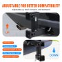 VEVOR double hitch extension for 5.08 cm trailer hitch receiver hitch adapter extension to 25.4 cm adjustable length 1.81T towing capacity including hitch pins screw and nut set