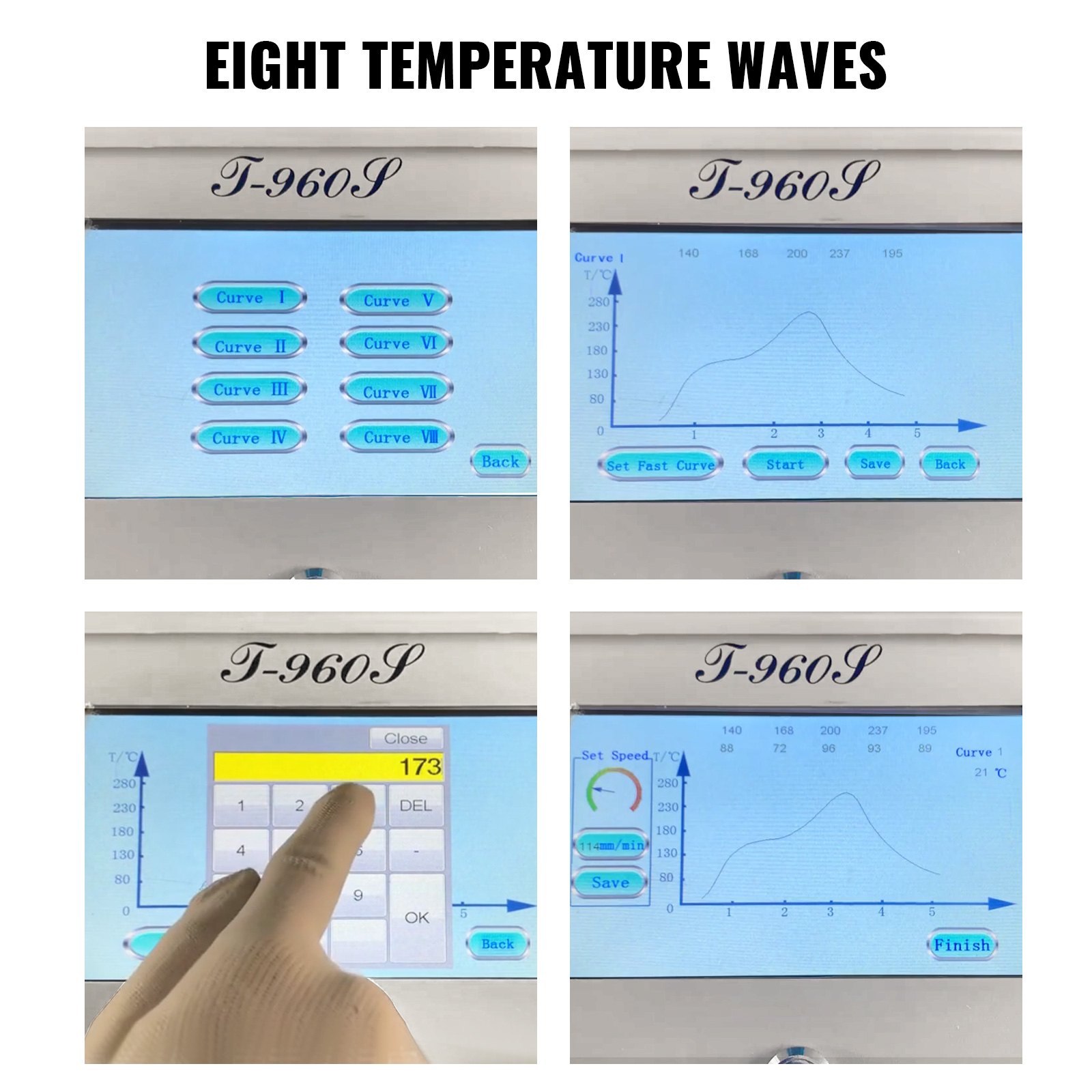 Vevor Reflow Oven Reflow Soldering Machine T960s Reflow Machine 300x960 Mm 220v