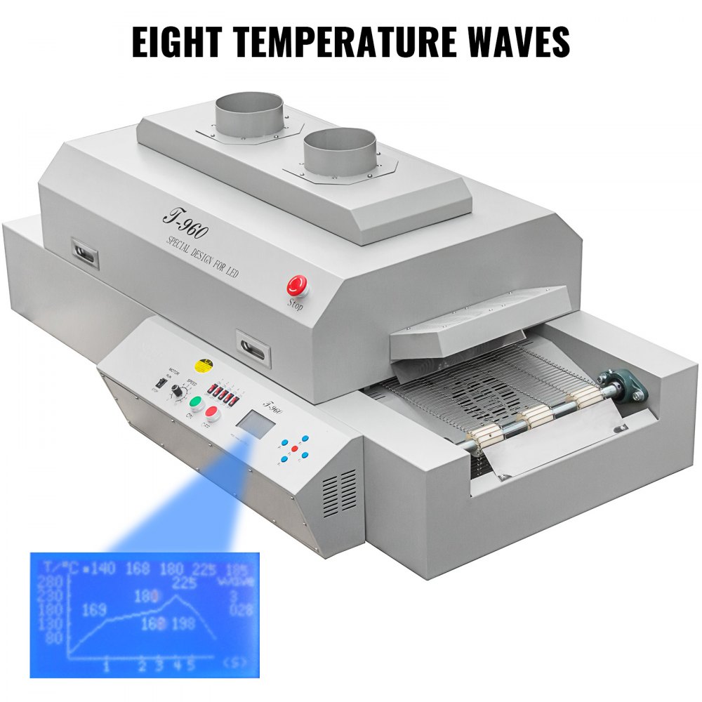 Vevor Reflow Oven Reflow Soldering Machine 300x960mm Reflow Machine T-960 220v