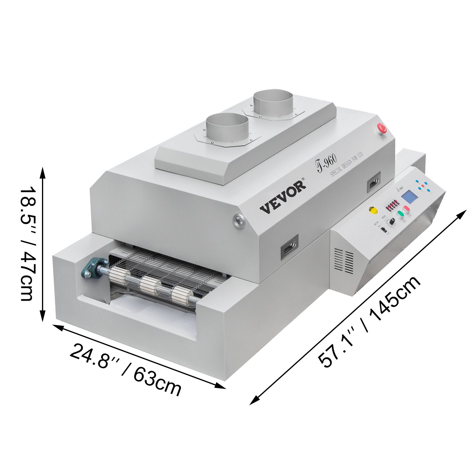 Vevor Reflow Oven Reflow Soldering Machine 300x960mm Reflow Machine T-960 220v