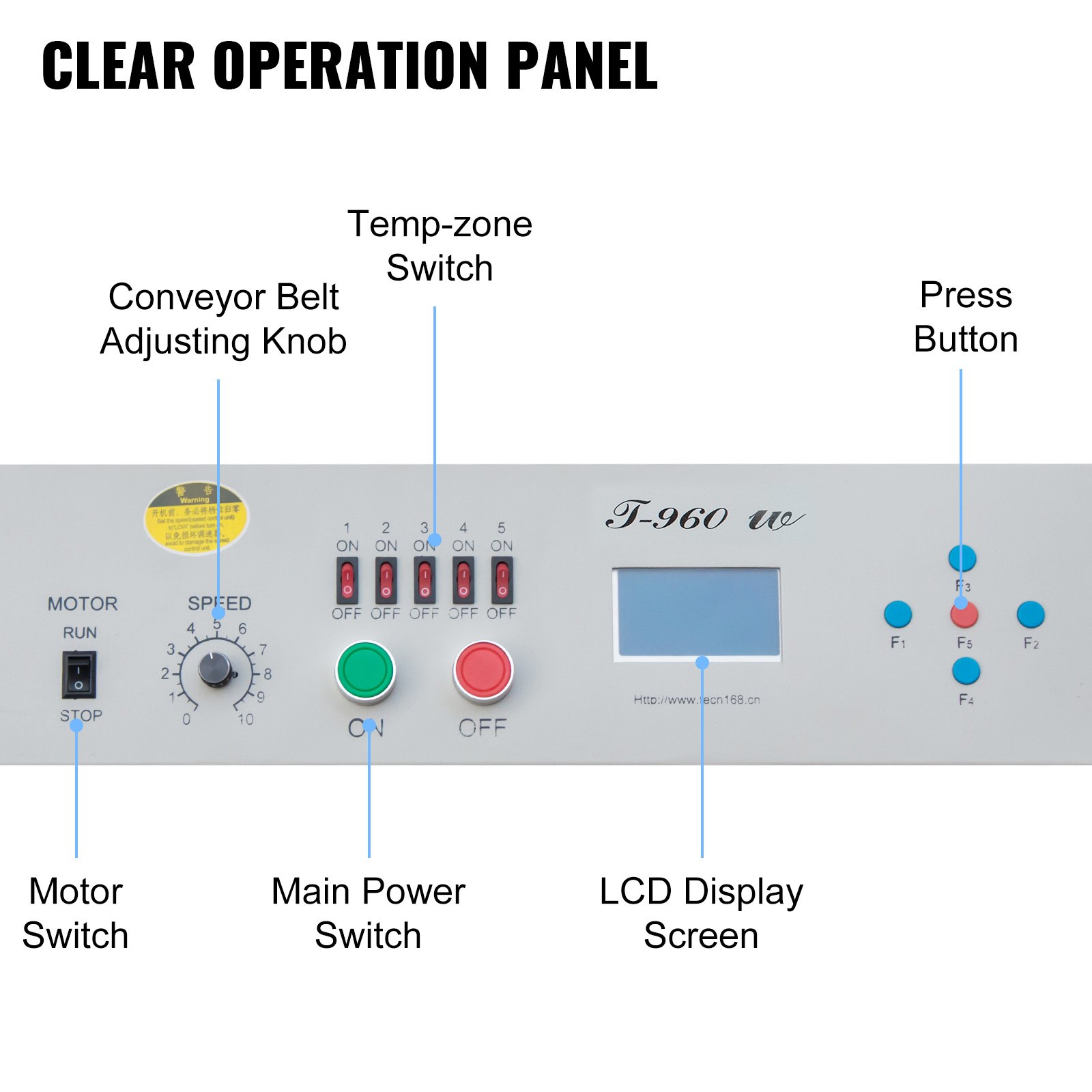 Vevor Reflow Oven Reflow Soldering Machine 300 X 960mm Reflow Machine T960w 220v