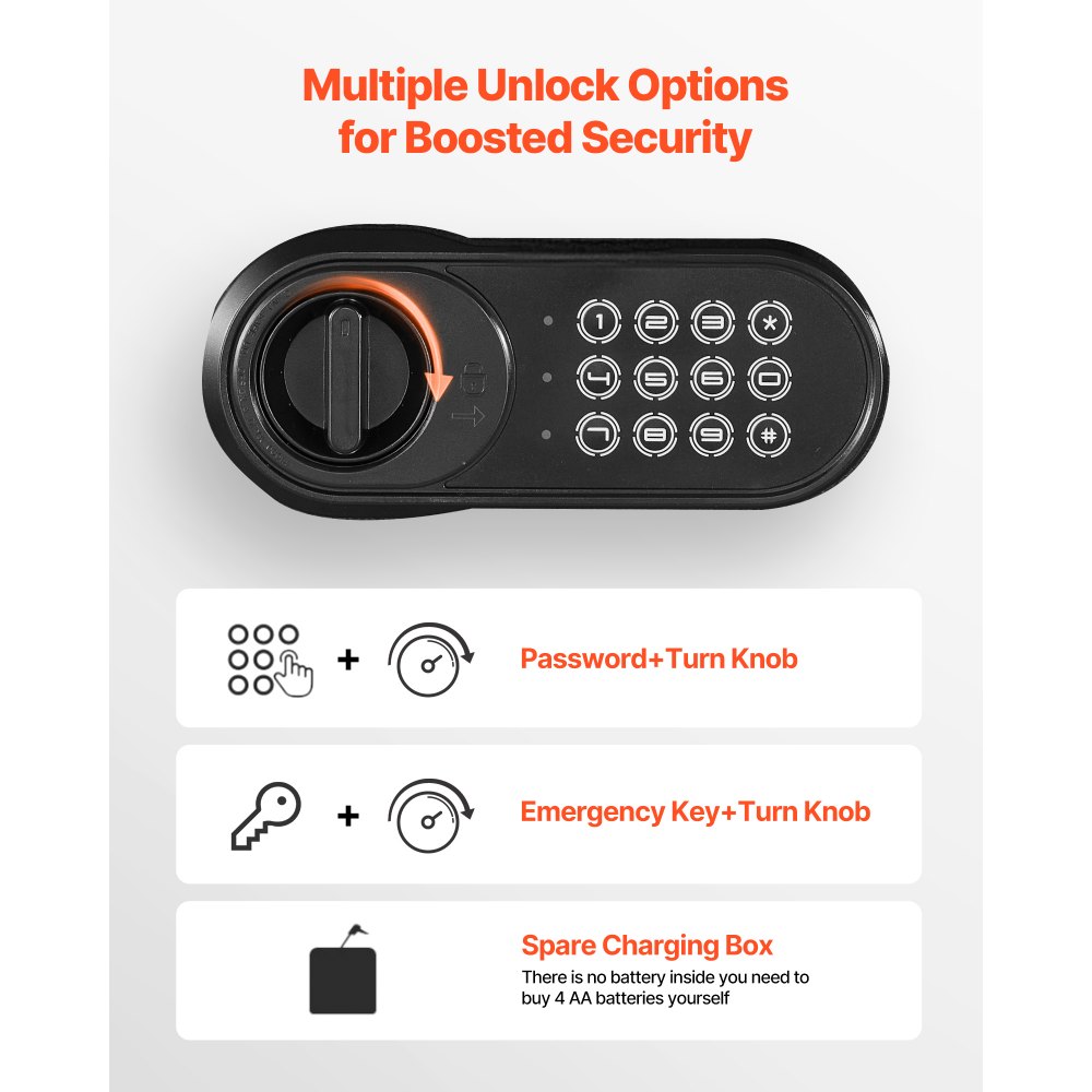VEVOR Drop Safe 3,6 kubieke voet drop safe met grote gleuf in het midden, drop cabinet safe met toetsenbord & 3 niveaus & reservesleutels voor contant geld bankontvangstdocument