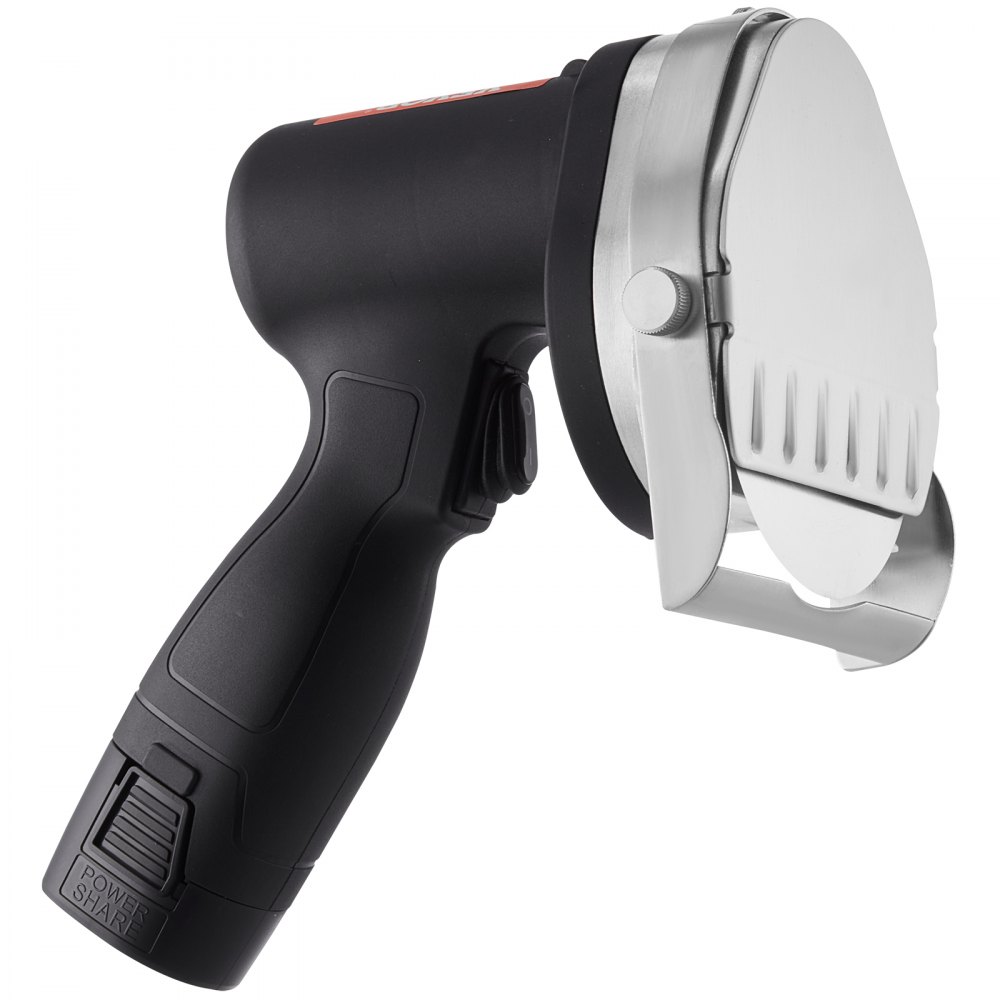 VEVOR Doner Cutter 80W Kebab Cutter, Draadloos Elektrisch Mes Gyro Mes, Elektrisch Shawarma Doner Mes 0-8mm Verstelbare Dikte, Commerciële Kebabsnijder met 100mm Messen Zwart