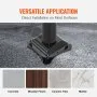 VEVOR Balustrade Trap Trapleuning Smeedijzeren Leuning Stappen Met 1 van 3 Armsteun Antislip Handgreep StappenTrap Leuning Windtrap Leuning