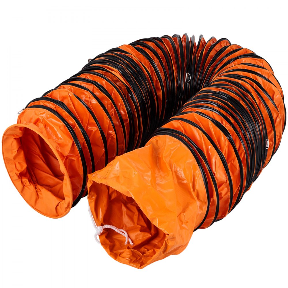 Husuper 25FT/8m PVC flexible ducting Φ10 Inch ventilator Yellow Pipe Flame Retardant