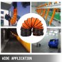 VEVOR Pvc flexibele kanalen 32FT/9,8m fit ventilator 12 Inch Draagbaar Snel Oranje