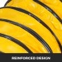 VEVOR Luchttransportslang 7,6 m Lengte Ventilatorslang, 30,48 cm Diameter Warmeluchtslang, Gele Ventilatieslang, PVC Uitlaatslang, Drogerslang, Ventilatieslang voor Airconditioners
