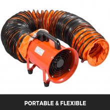 VEVOR 20FT( 6.1 m) PVC Flexible Duct Hosing 8inch (20.32 cm) extraction flexible ducting flexible duct20 flexible vent duct flexible ventilation duct 8inch flexible duct