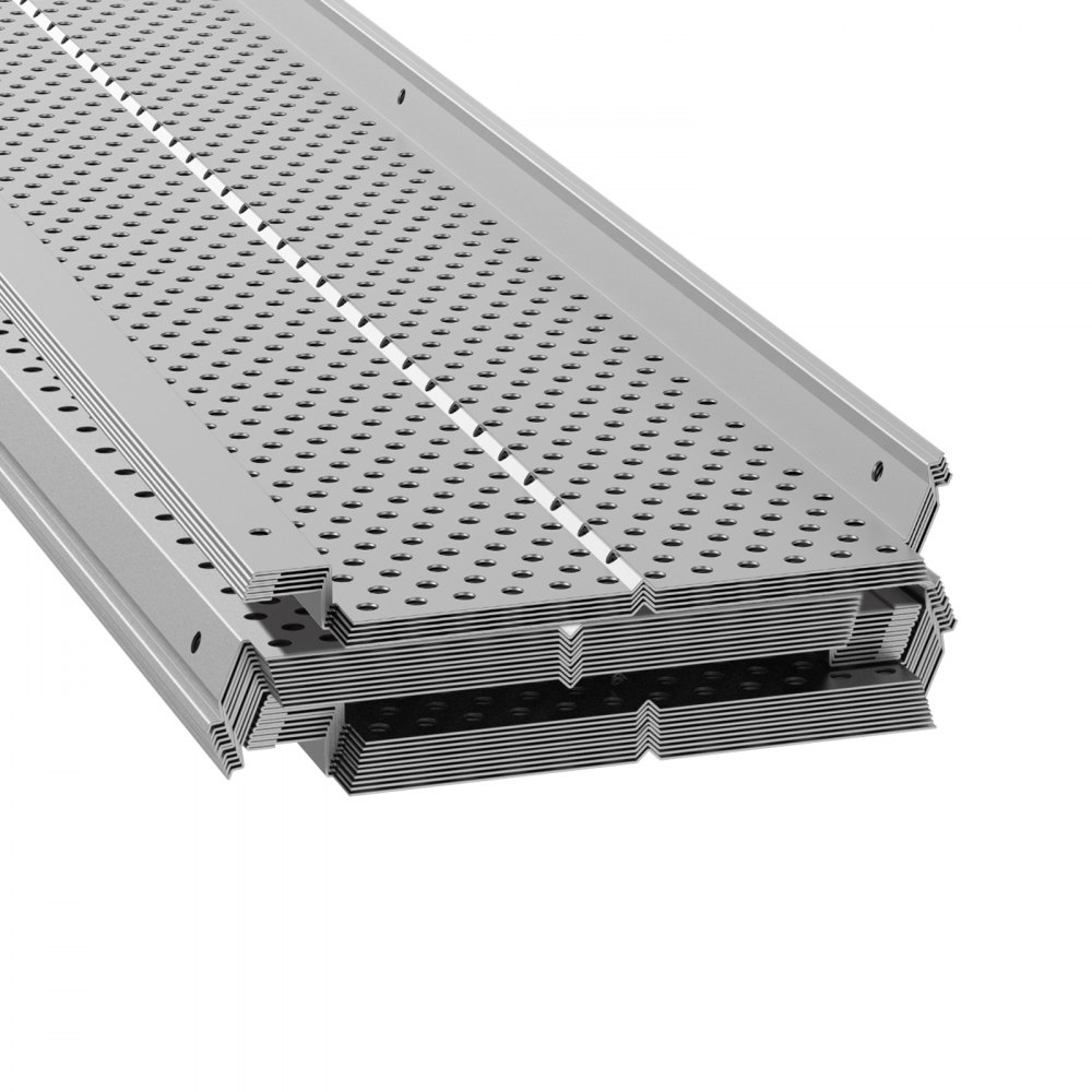 VEVOR Gutter Guards, 5" brede aluminium bladfilters, doe-het-zelf gootbeschermers, 26 stuks, totale lengte 102ft, gatdiameter φ 0,20" en 0,02" dik, past op elk type goot