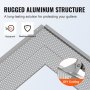VEVOR Gutter Guard, 152mm Width, Aluminum Leaf Filter DIY Gutter Cover, 26 PCS 264cm Total Length, 4mm Hole Diameter & 0.5mm Thick Raptor Gutter Guards Fits Any Roof or Gutter Type