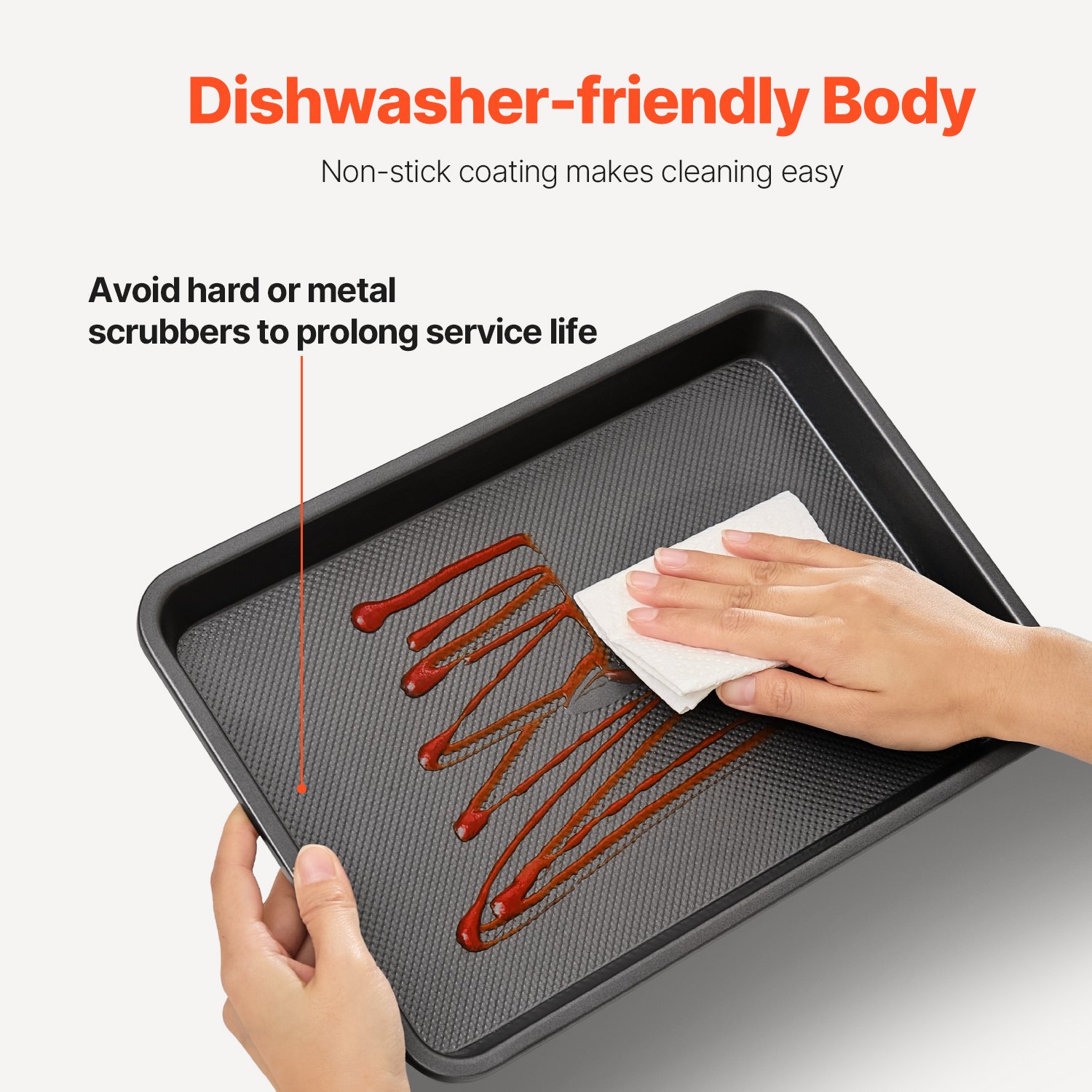 VEVOR 3-delige bakset, antiaanbaklaag van koolstofstaal, kookplaten en -schalen, ovensets voor koekjes, cakes, muffins, brood, zwart