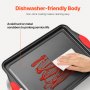 VEVOR Baking Pans Set, 6-Piece, Nonstick Carbon Steel Cookware Sheets & Trays, Stackable Kitchen Oven Bakeware Cooking Sets with Silicone Handles, Easy to Clean, for Baking Cookie Cake Muffin Bread