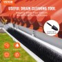 VEVOR gutter brush for smooth water flow, preventing leaves, pine needles, bird nests, and critters.