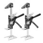 VEVOR Labor Saving Arm Jack, 2 PCS 120 kg Bearing Capacity, Lifting up to 165 mm, Metal Hand Lifting Jack Tool with Magnetic Level, 2 Adjustment Modes, for Door, Window, Furniture, Woodworking, Black