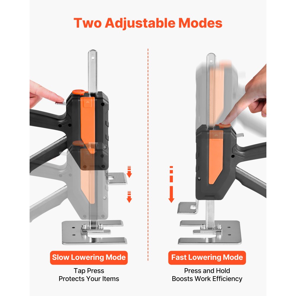 VEVOR Arbeidsbesparende Armkrik 2-pack, capaciteit 200 kg, hefhoogte tot 195 mm, draagbaar hefwerktuig met magnetische waterpas, 2 aanpassingsstanden, voor deuren, ramen, meubels, houtbewerking, zwart