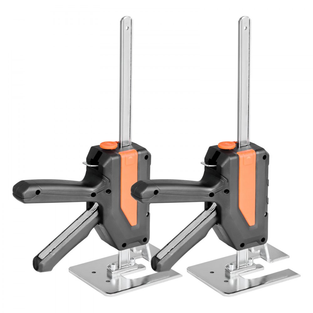 VEVOR Arbeidsbesparende Armkrik 2-pack, capaciteit 200 kg, hefhoogte tot 195 mm, draagbaar hefwerktuig met magnetische waterpas, 2 aanpassingsstanden, voor deuren, ramen, meubels, houtbewerking, zwart