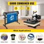 VEVOR Warmte Persmachine, 38 x 38 cm 5 in 1 Warmte Persmachine en 1350 mm Vinyl Cutter Plotter, Snijplotter Machine met Signmaster, Snijplotter voor het Overbrengen van Afbeeldingen op T-shirtstassen