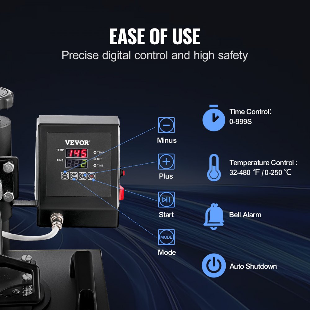 Transferpers Textielpers Drukmachine voor textiel 550 watten T-shirtpers