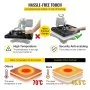 VEVOR Warmteoverdracht Printer 8 in 1 Digitale Swing Hittepers Machine 38 x 38 cm Warmte Persmachine Digitale Printer Nauwkeurig Digitaal Display Patronen Kunnen Worden Overgebracht op T-shirts/Petten