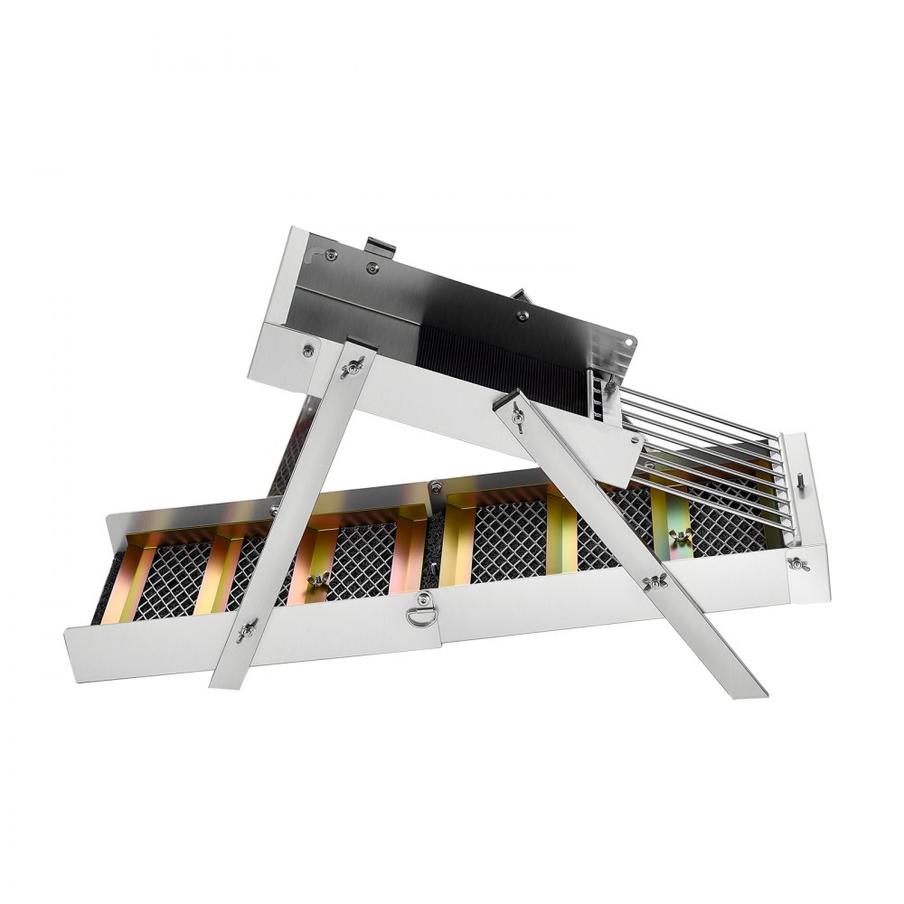 VEVOR Highbanker Goudzoekset 127 cm (50 inch), 3-in-1 opvouwbare goudzoekbak van aluminiumlegering, 26-delige draagbare zoekset met goudpannen, zeef, magneet, rugzak en accessoires