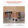 VEVOR Tafelzaagstandaard met wielen 158 kg laadvermogen 1100 x 760 x 620 mm opvouwbaar