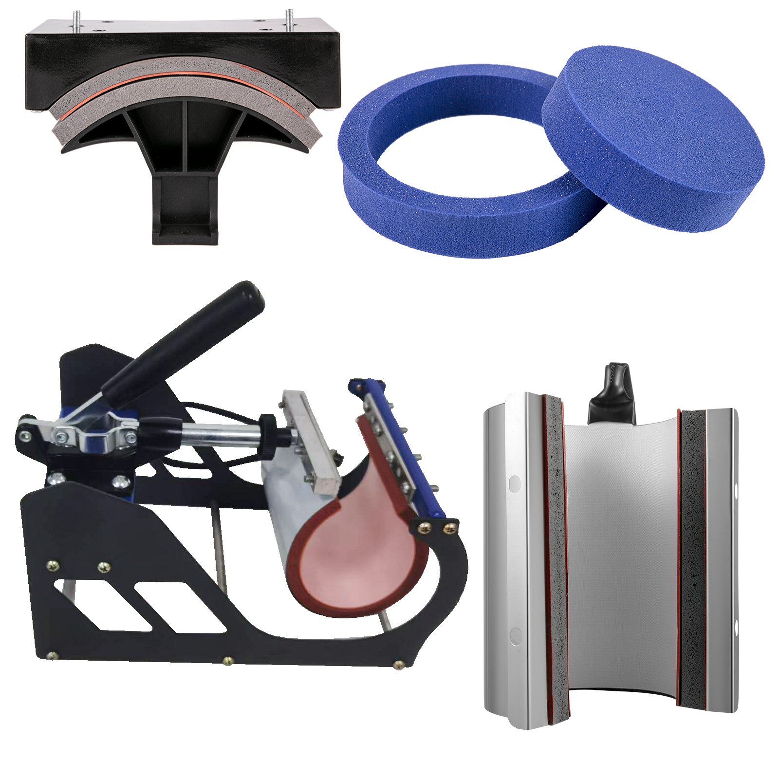 VEVOR Heat Press Machine 12 x 15 Inch 6 In 1 Heat Press 360° Rotation Swing Away Heat Press 1000W Sublimation Machine 6 In 1 Black Shirt Printing Machine Dual-Tube Heating for DIY Mugs Cap T-Shirts