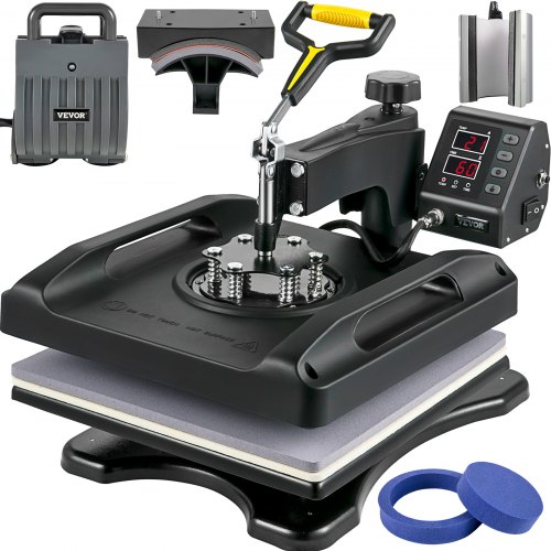 Vevor Heat Press Machine Heat Press Printer 38x38cm 6 In 1 Zwart 1000w T-shirt