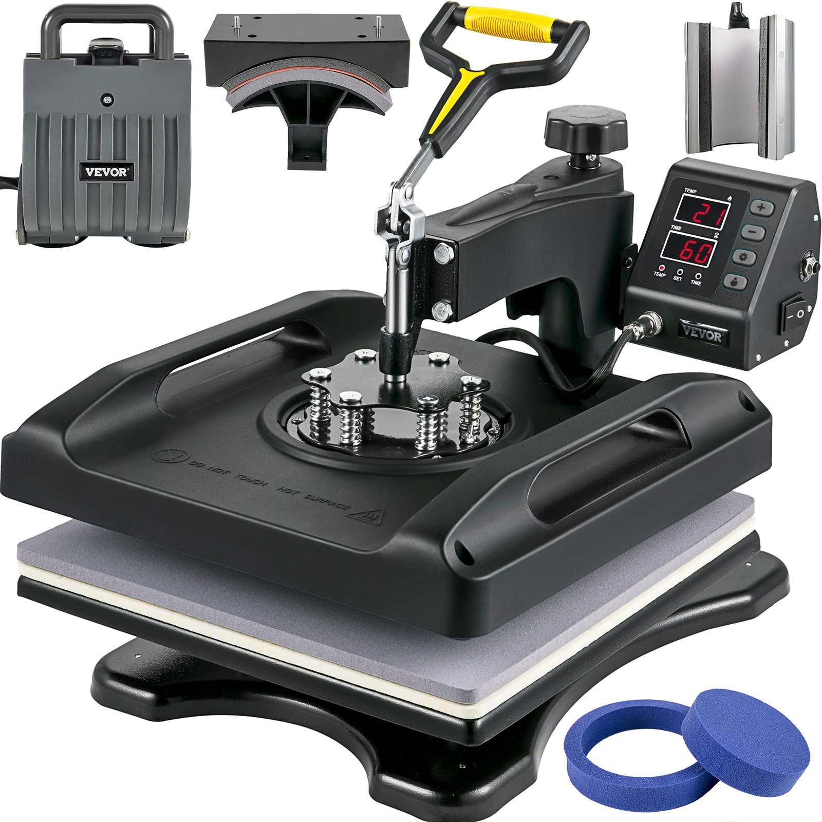 Vevor Heat Press Machine Heat Press Printer 38x38cm 6 In 1 Zwart 1000w T-shirt