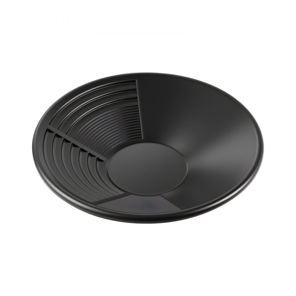 VEVOR Goudzoekset, 10 & 14 inch, PP Goudzoekbak, 19-delige draagbare set met zeefjes, zandmagneet, steenhouwer, schepjes, rugzak en accessoires, Goudzoekset, zwart