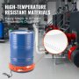 VEVOR metalen vatverwarmer, 1200 watt, 5 inch breed, emmerverwarmingsband voor vaten van 55 gallon, regelbare thermostaat van 30-150 °C, zeer efficiënte siliconen vetvatverwarmer, CE-goedgekeurd, oranje