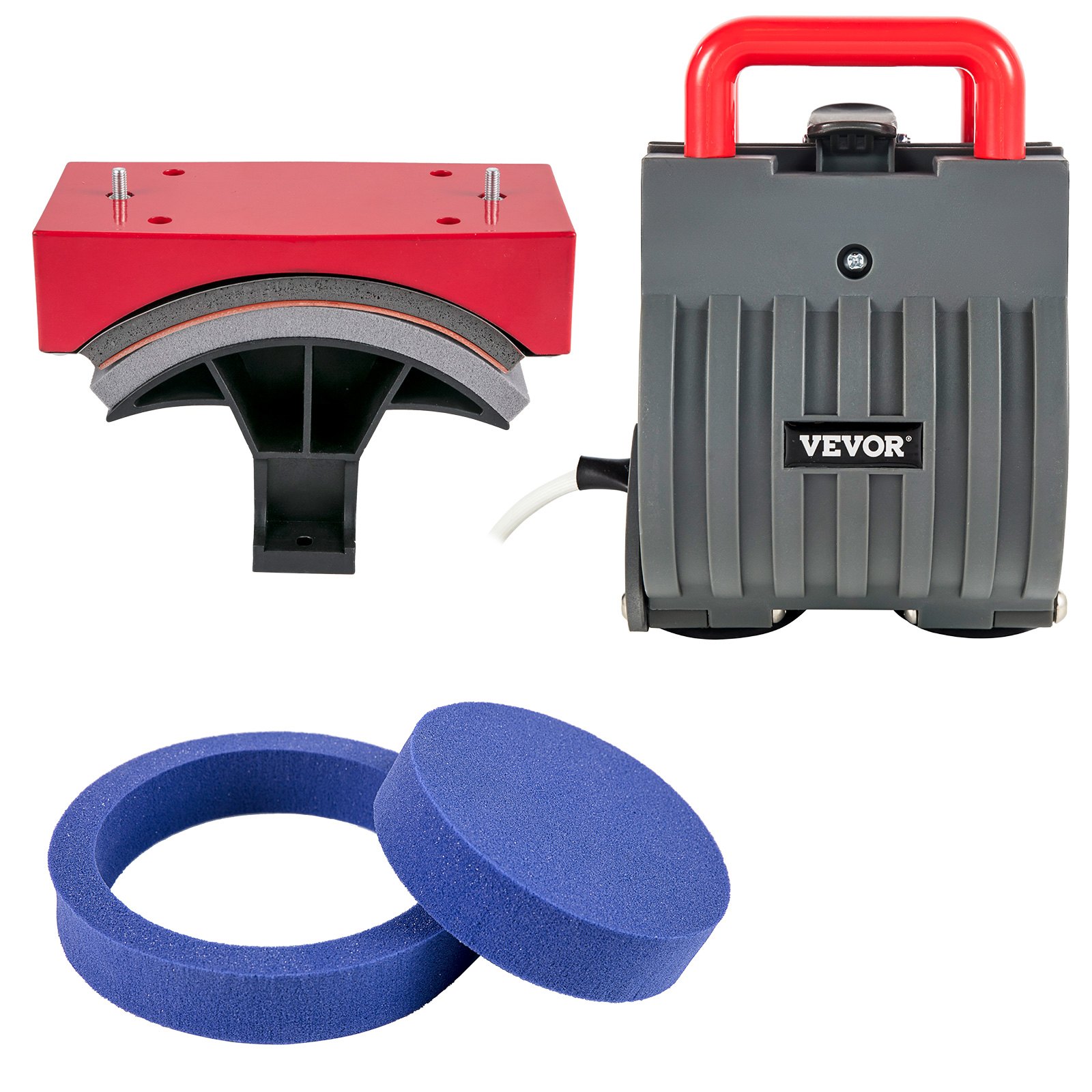 VEVOR Heat Press Machine 15 x 15 Inch 360° Rotation Swing Away Red Heat Press 5 In 1 Shirt Printing Machine 5 In 1 Heat Press 1000W Sublimation Machine Dual-Tube Heating for DIY Plates Cap Mugs