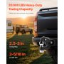 VEVOR Pintle Hook, 20000 lbs Towing Capacity, Trailer Hitches Receiver Hook Combination 2-5/16-inch Hitch Ball, Fits 2.5 to 3-inch Lunette Ring with Mounting Kit, Wear-resistant, Black Powder Coat