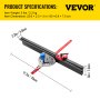 VEVOR Miter Gauge, 18" Table Saw Miter Gauge, Precision Miter Saw Fence with Laser Marking Scale, Aluminum Table Saw Sled with 60 Degree Angled Ends for Max. Stock Support and a Repetitive Cut Flip St