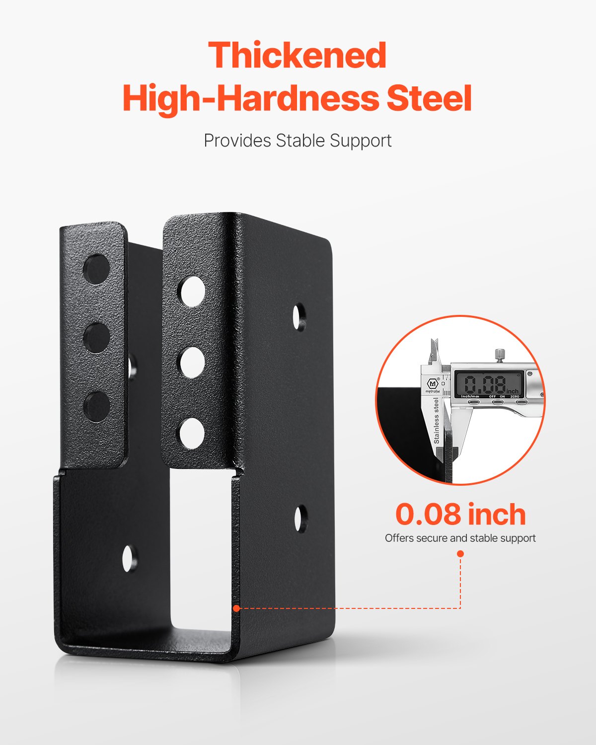 VEVOR Concealed Joist Hanger, 2x4 Inch Outdoor Concealed-Flange Joist Bracket with Screws, Steel Light Joist Hangers for 1.93 x 3.62 Inch / 49 x 92 mm Beam, Swing, Fence, Wooden Slides, 24 Pcs