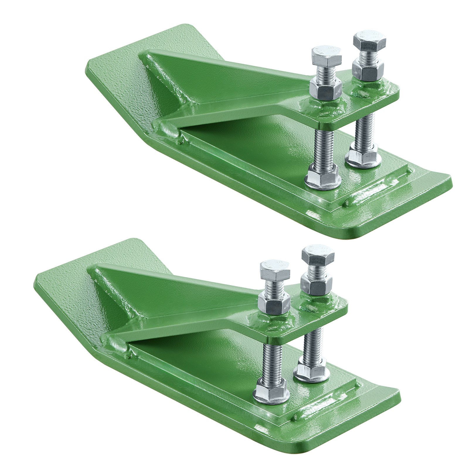 VEVOR Tractorbakbeschermer, 2 stuks. Beschermer voor de rand van de schep, antislipvoorziening met dubbele zeskantmoeren en -bouten, voor sneeuwruimen, bladruimen en grindverspreiding (groen)