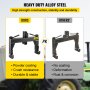 VEVOR 3-point quick hitch comparison: powder-coated, durable vs. rusty, deformed alternative.