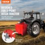 VEVOR categorie 1 3-punts tractorballastbak, capaciteit 800 lb, voor 2-inch trekhaakbevestigingen, tractorballastbak met een volume van 5 kubieke voet, zwaar staal, rood