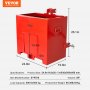 VEVOR Categorie 1 3-punts tractorballastbox, 800 pond capaciteit, voor 2" trekhaakontvanger, 5 kubieke voet volume tractorballastbox, zwaar staal, rood