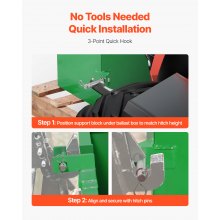 Ballastbak 3-punts Categorie 1 tractor Quick Tach Hitch contragewicht groen