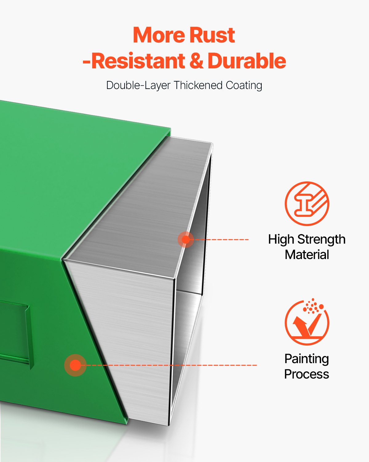 VEVOR-aanhangwagenkoppelingsballast, categorie 1 3-punts tractorballastbak met een capaciteit van 363 kg, voor 5,6 cm-aanhangwagenkoppeling, stalen laderbevestiging met grote capaciteit en schuifdeur, groen