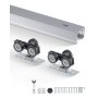 VEVOR Schuifdeur Hardware Track Kit Schuifdeursysteem 1441 mm Hardware Kit voor 610-762 mm brede enkele deuren, soepel en eenvoudig te installeren Schuifdeur Hardware 100 kg draagvermogen