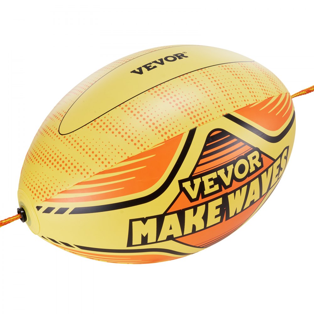 VEVOR Booster Ball Towable Tube Rope Performance Ball, opblaasbare ballen van verdikt PVC voor varen en watersport - met touw met hoge treksterkte en snelheidsveiligheidsventiel
