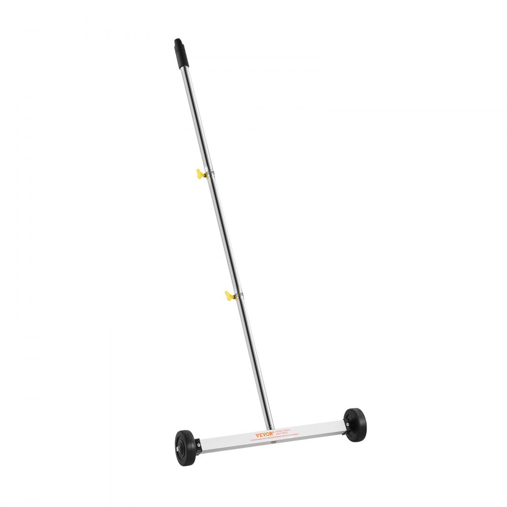 VEVOR Magnetische veger met wielen, 43 cm, draagvermogen 4,5 kg, magnetische borstel met verstelbare handgreep, voor het oppakken van spijkers en schroeven, reiniging voor garages, dakprojecten