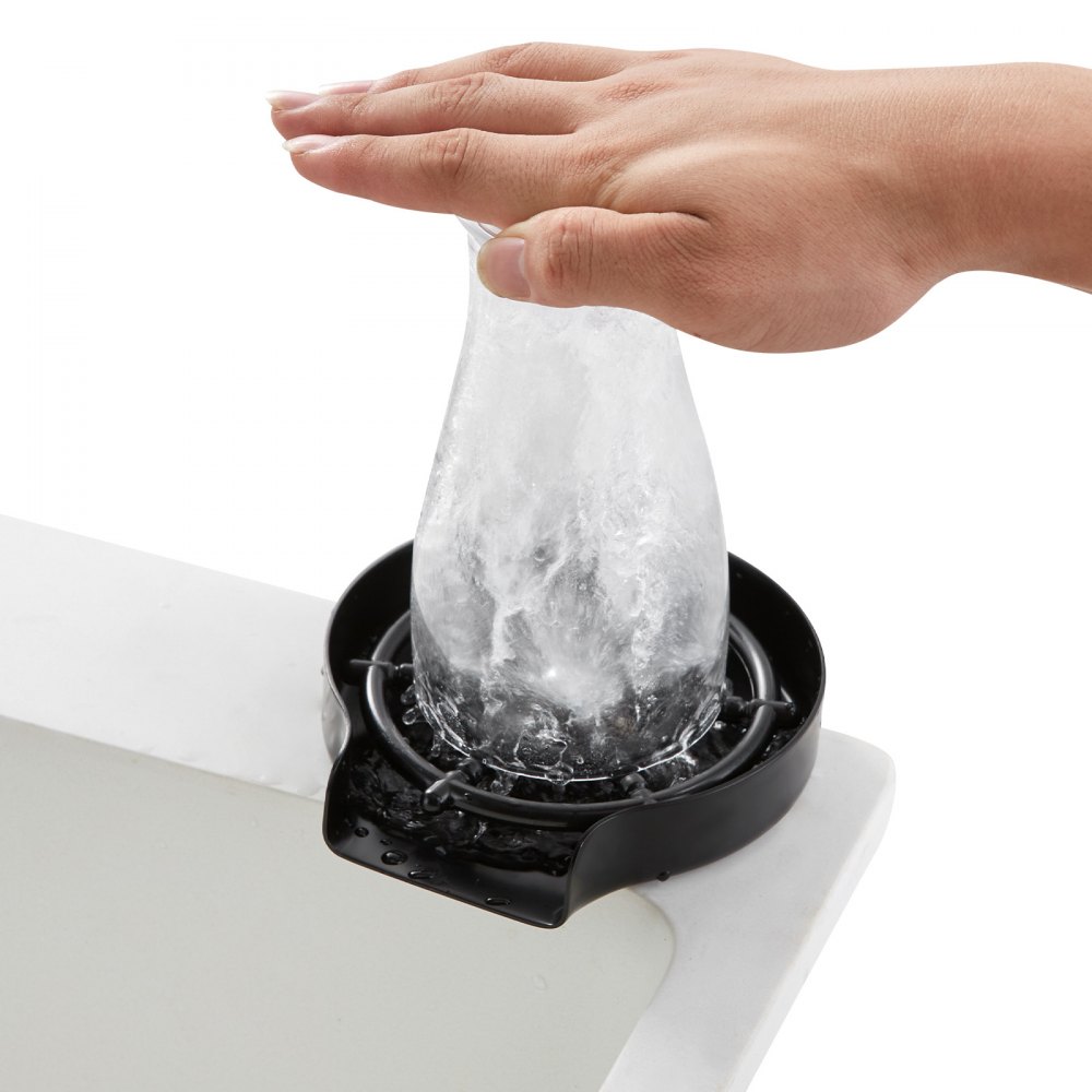 VEVOR glazen sluitring 10 gaten 360° roterende roestvrijstalen sluitring ABS bekerhouder