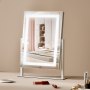 VEVOR Hollywood make-upspiegel met verlichting, cosmetische spiegel met 3 kleurverlichtingsstanden, make-upspiegel met led's en 5x vergrotende spiegel, slimme aanraakbediening, 360° draaibaar, 406x296mm
