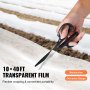 VEVOR Kas Plastic Film 3x12m 6 Mil Dikke Heldere Kasfolie Polyethyleen Film 4 Jaar UV-bestendig voor Tuinbouw Landbouw Landbouw Tuin
